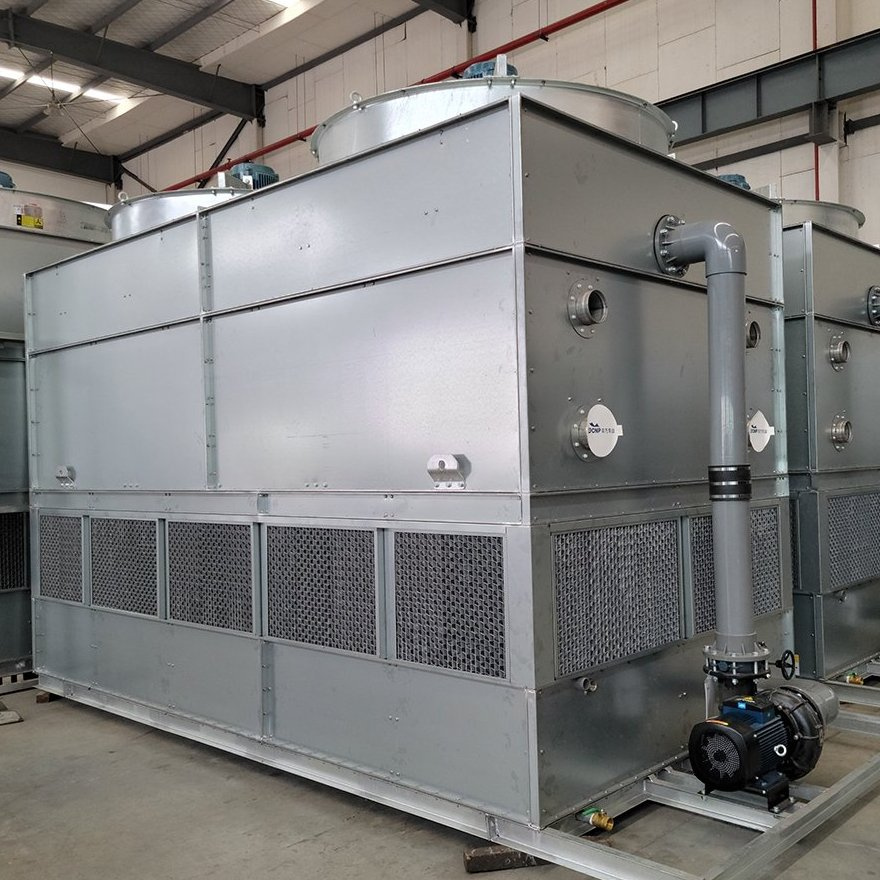 Cooling tower installation — side view