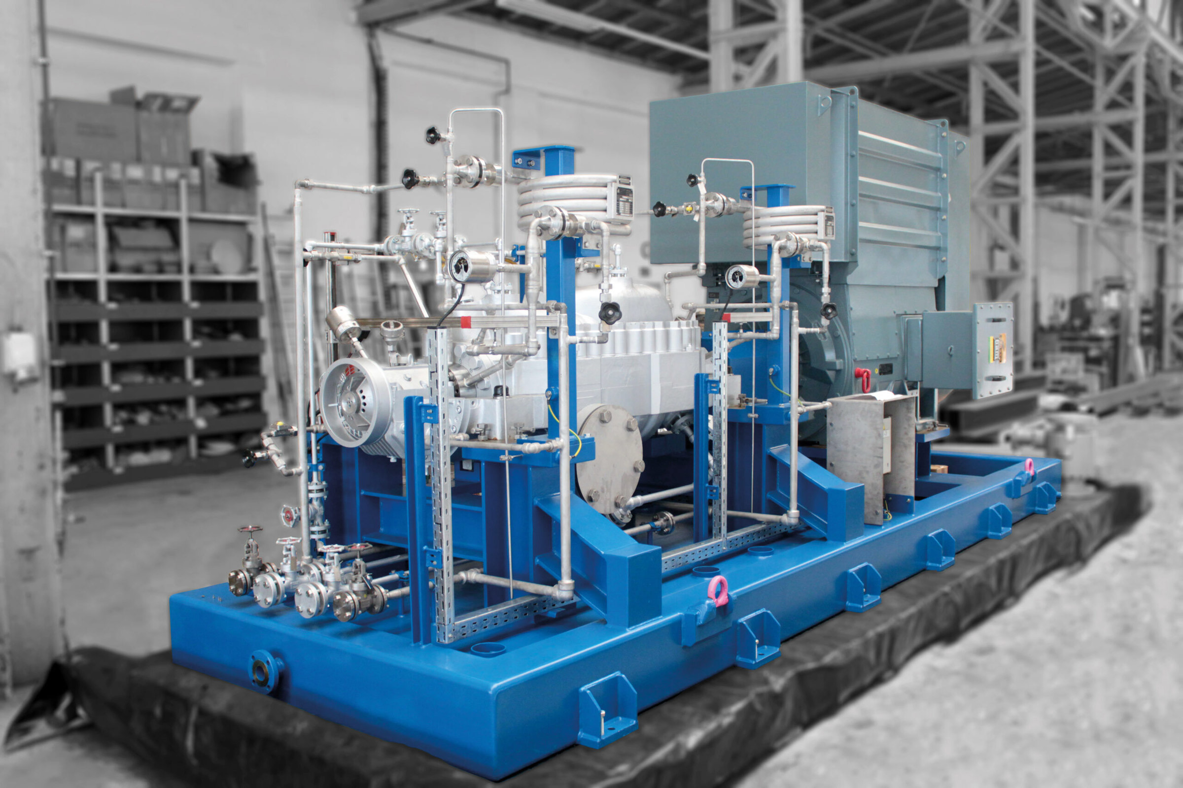Water distribution system with VFD panel
