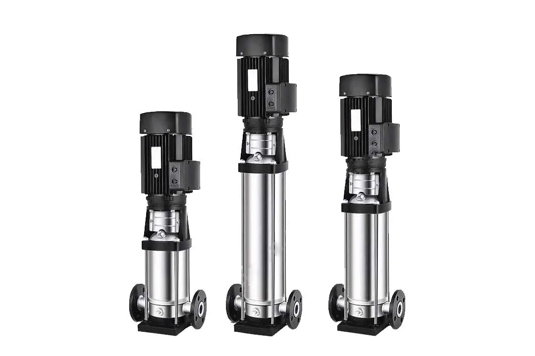 Vertical multistage centrifugal pump — full view